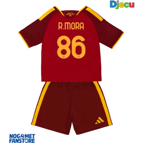 AS Roma Rodrigo Mora #86 Domaci Dres za djecu 2026-27 Kratak Rukav (+ Kratke hlače)